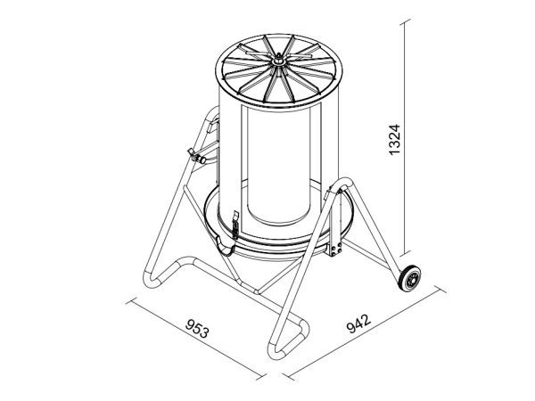 Hydropress 180L - Orange Aluminium Cast - Image 5